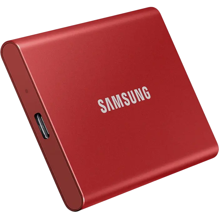 Внешний портативный SSD накопитель Samsung T7 500 ГБ Красный