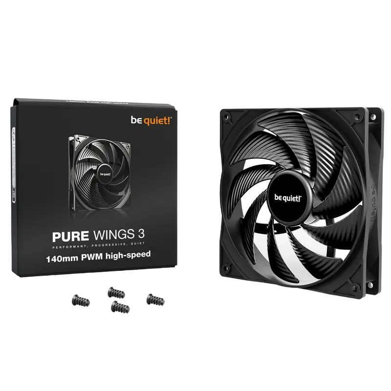 Ventilator PC be quiet! Pure Wings 3 PWM High-speed 140 mm Negru