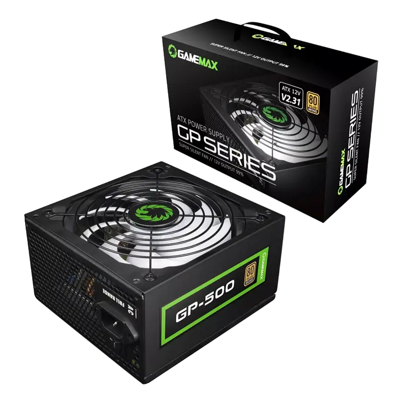Tip Блок питания для компьютеров Gamemax GP-500 ATX Черный