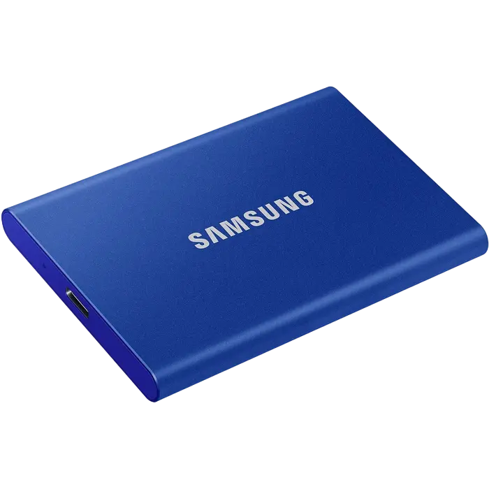 Внешний портативный SSD накопитель Samsung T7 500 ГБ Синий