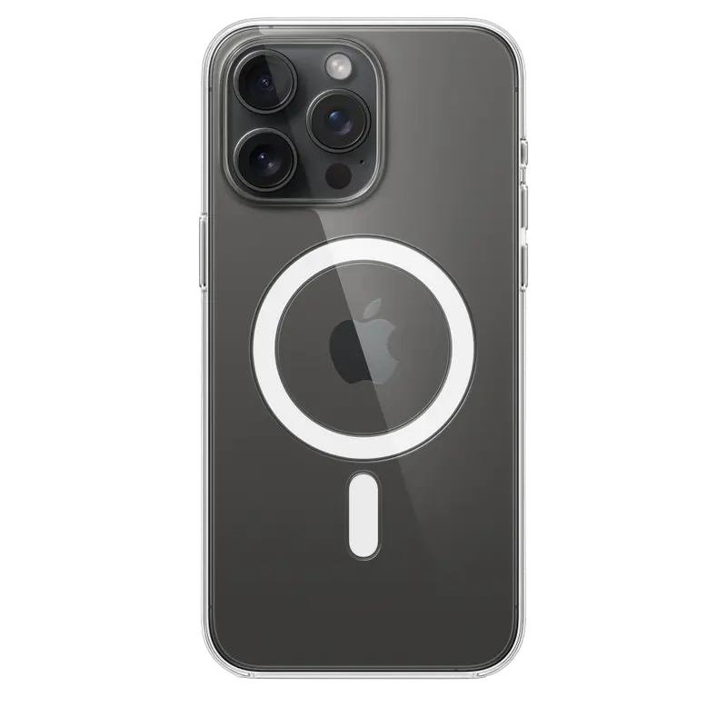 Чехол Apple iPhone 15 Pro Max Clear Case MagSafe Clear Case с MagSafe Прозрачный