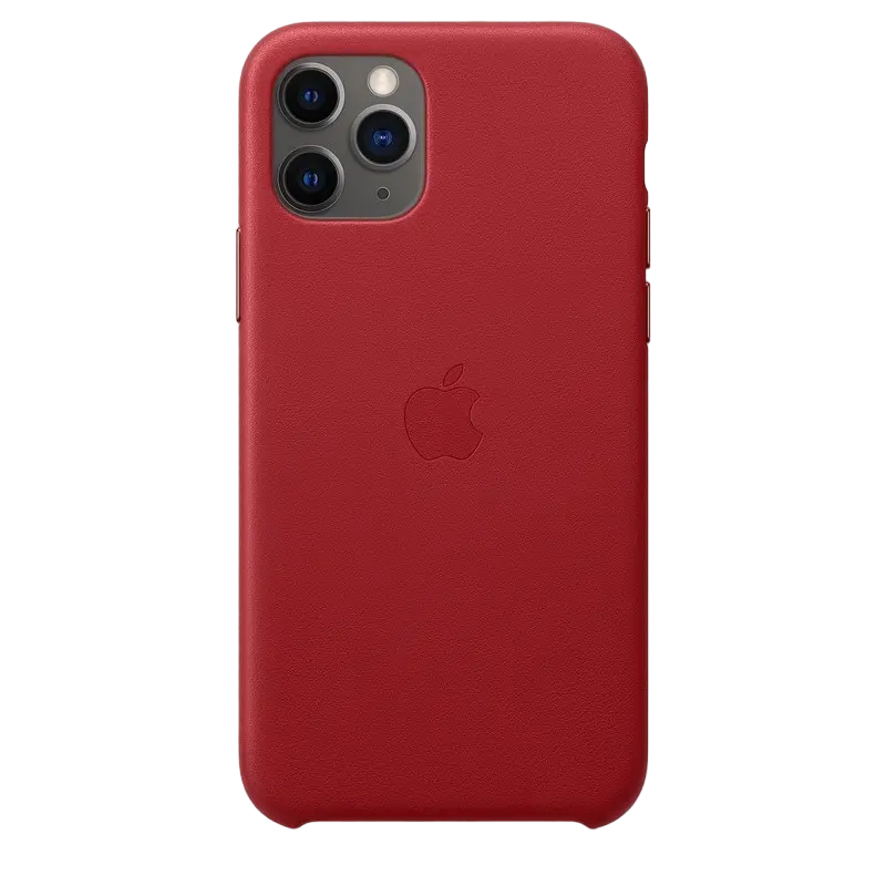 Чехол Apple iPhone 11 Pro Leather Case Кожаный чехол Красный