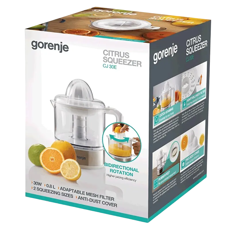 Соковыжималка для цитрусовых Gorenje CJ30E Белый