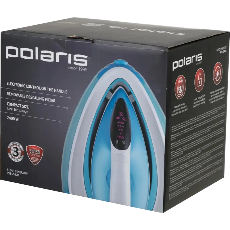 Утюг с парогенератором Polaris PSS6540K Голубой