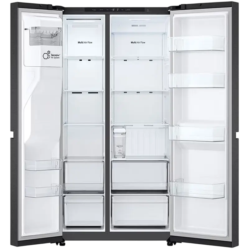 Холодильник LG GSLC41EPPE, Матовый черный