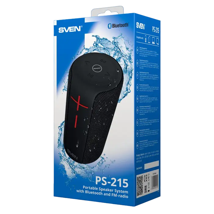 Портативная колонка SVEN PS-215 Чёрный