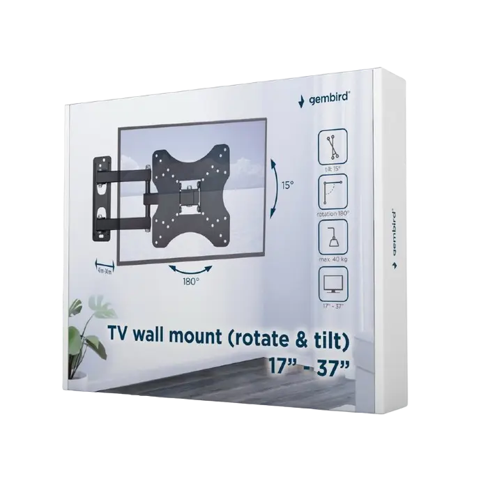 Кронштейн для телевизора Gembird WM-37RT-01 Черный