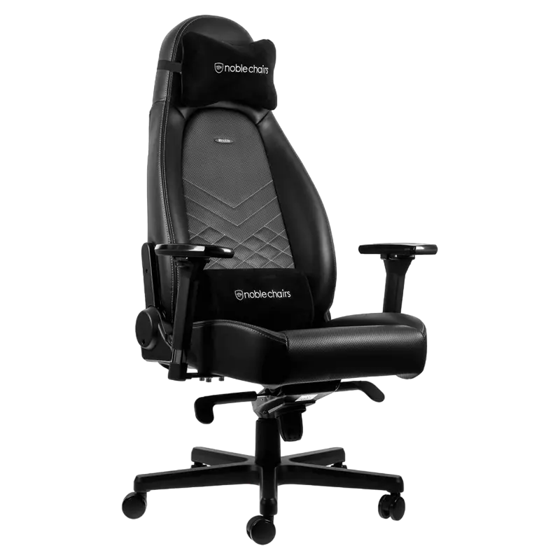 Scaun Gaming Noblechairs Icon PU Piele Negru/Alb