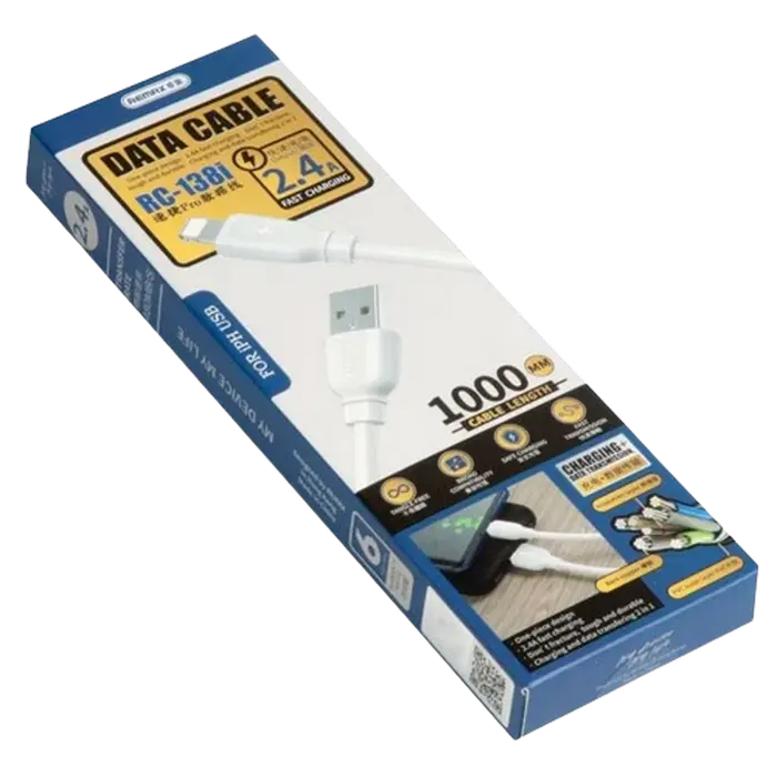 Cable de date Remax RC-138i Alb