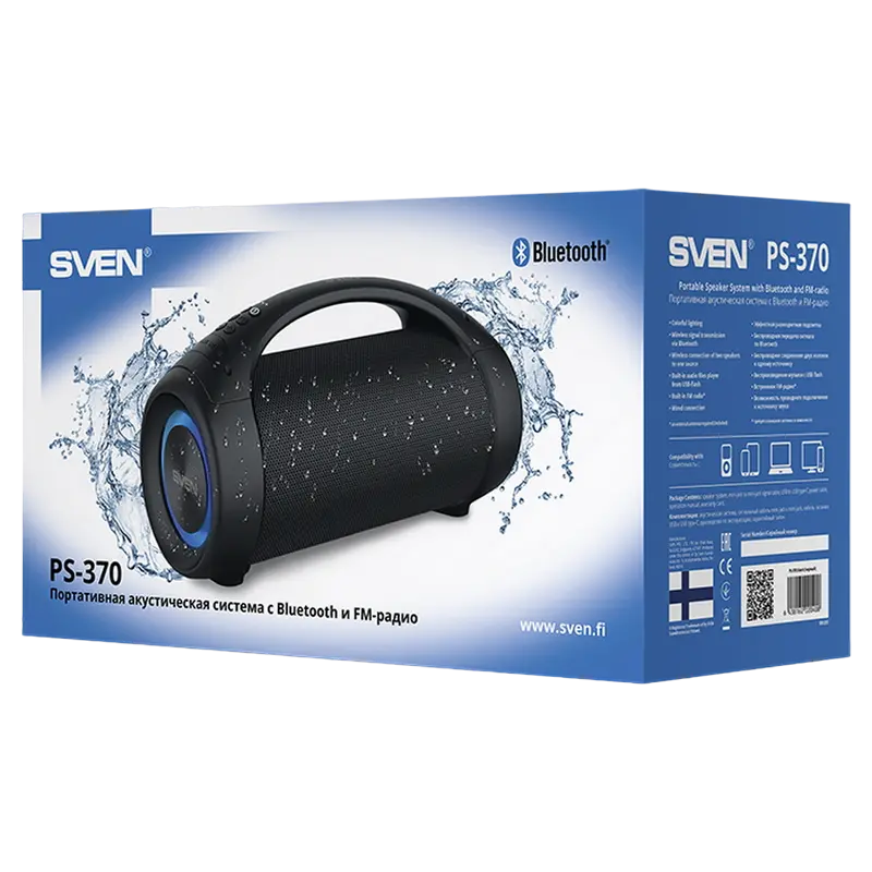 Портативная колонка SVEN PS-370 Чёрный