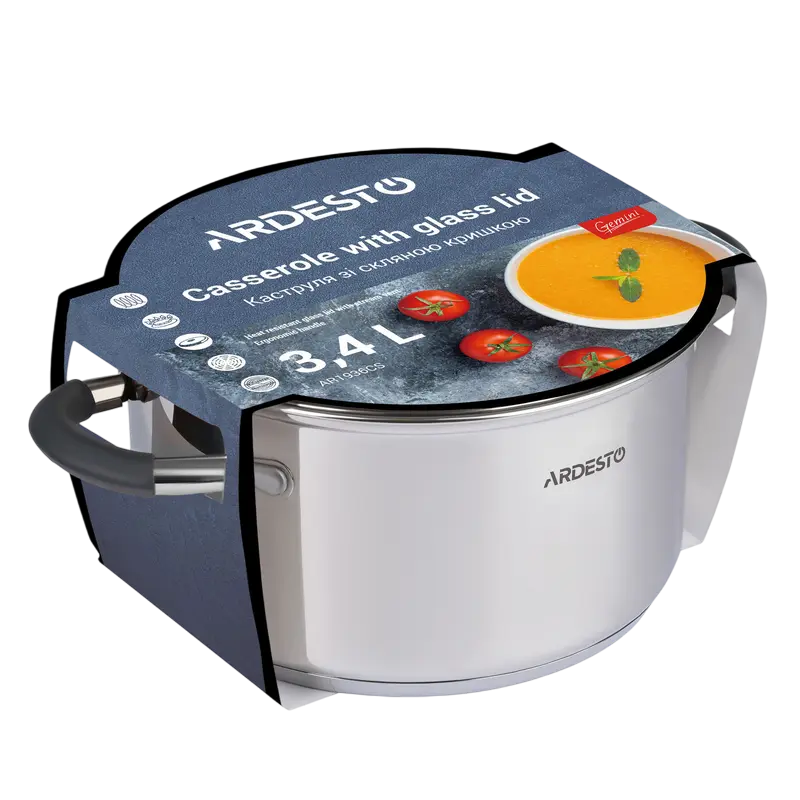 Кастрюля Ardesto Gemini Salerno Gemini Salerno Нержавеющая сталь