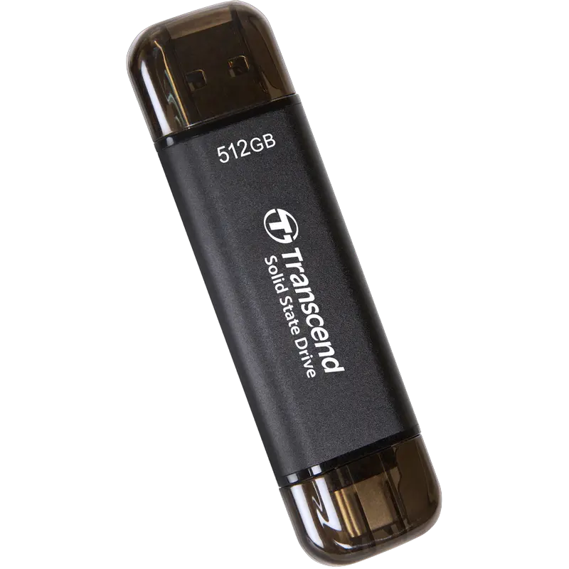 Внешний портативный SSD накопитель Transcend ESD310C 512 GB Чёрный