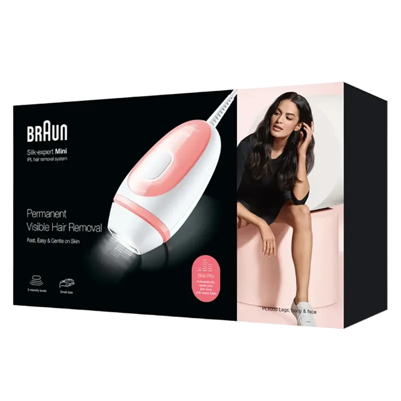 Фотоэпилятор Braun Silk-expert Mini PL1000 Розовый | Белый
