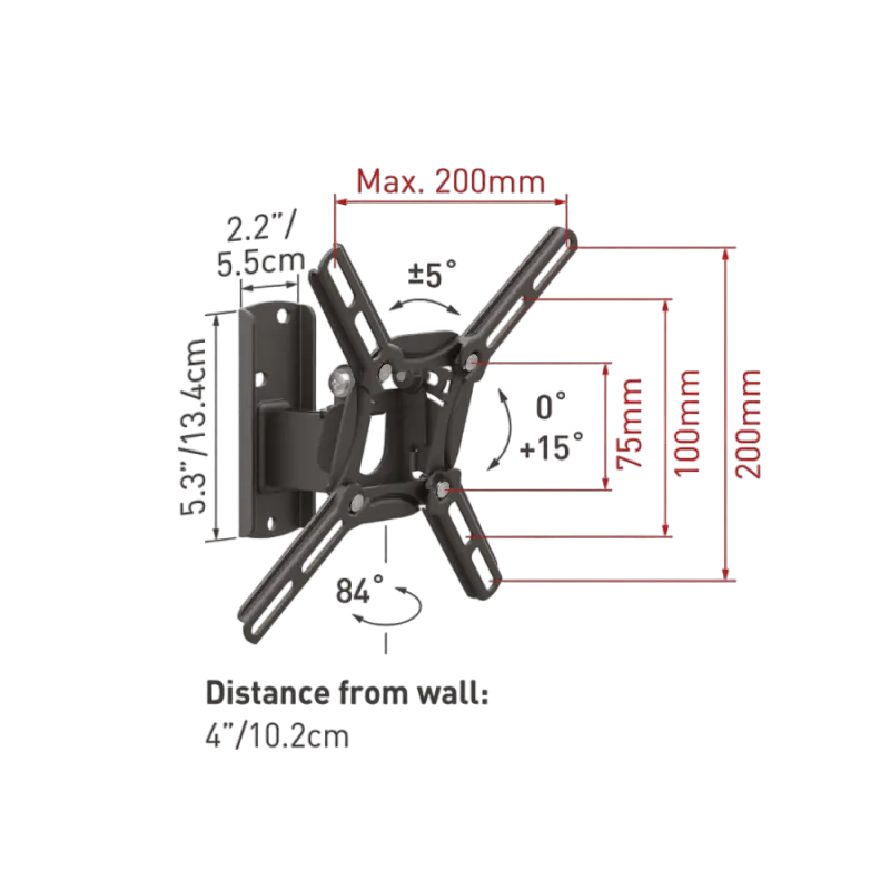 Кронштейн для телевизора BARKAN 2200 Черный