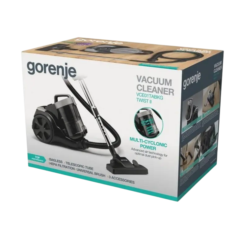 Пылесос Gorenje VCE01TABKG Черный