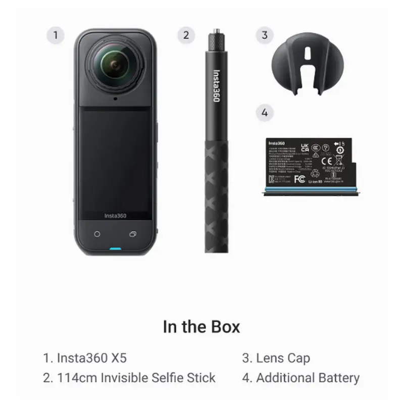Экшн-камера Insta360 X5 Starter Bundle Черный