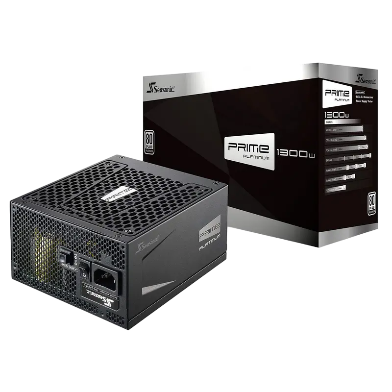 Tip Блок питания для компьютеров Seasonic Prime 1300 ATX Черный