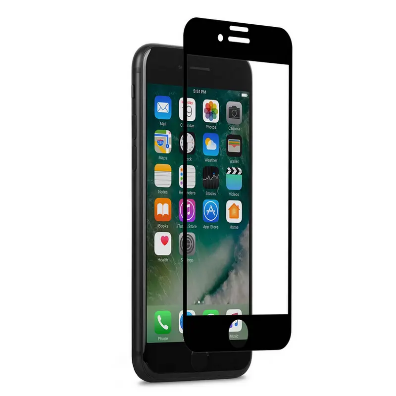 Защитное стекло QUMO Apple iPhone 8/7/SE IonGlass Tempered IonGlass Черный