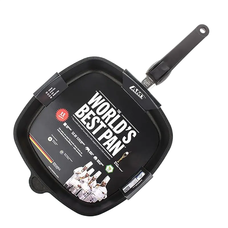 Tigaie-grill AMT Gastroguss AMT-E285BBQ-E Negru