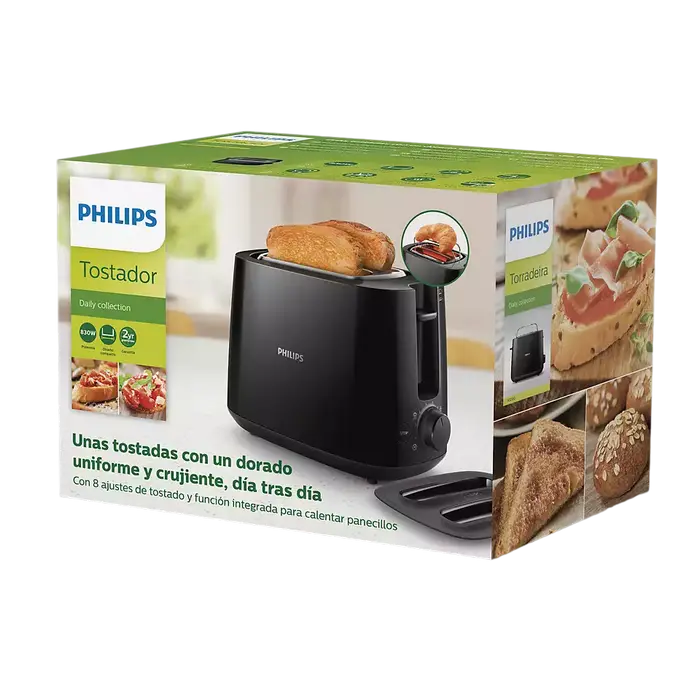 Тостер Philips Daily Collection Чёрный