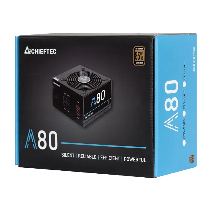 Tip Блок питания для компьютеров Chieftec CTG-750C A-80 Series ATX Черный