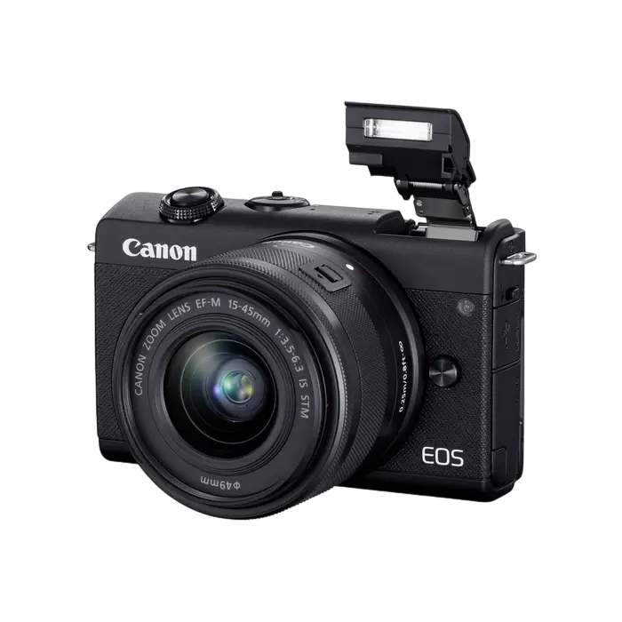 Aparat Foto Mirrorless Canon EOS M200 & EF-M 15-45 IS & EF-M 55-200 IS
