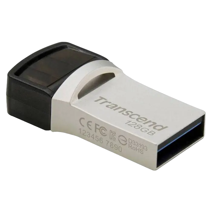 USB Flash накопитель Transcend JetFlash 890 128ГБ Серебристый