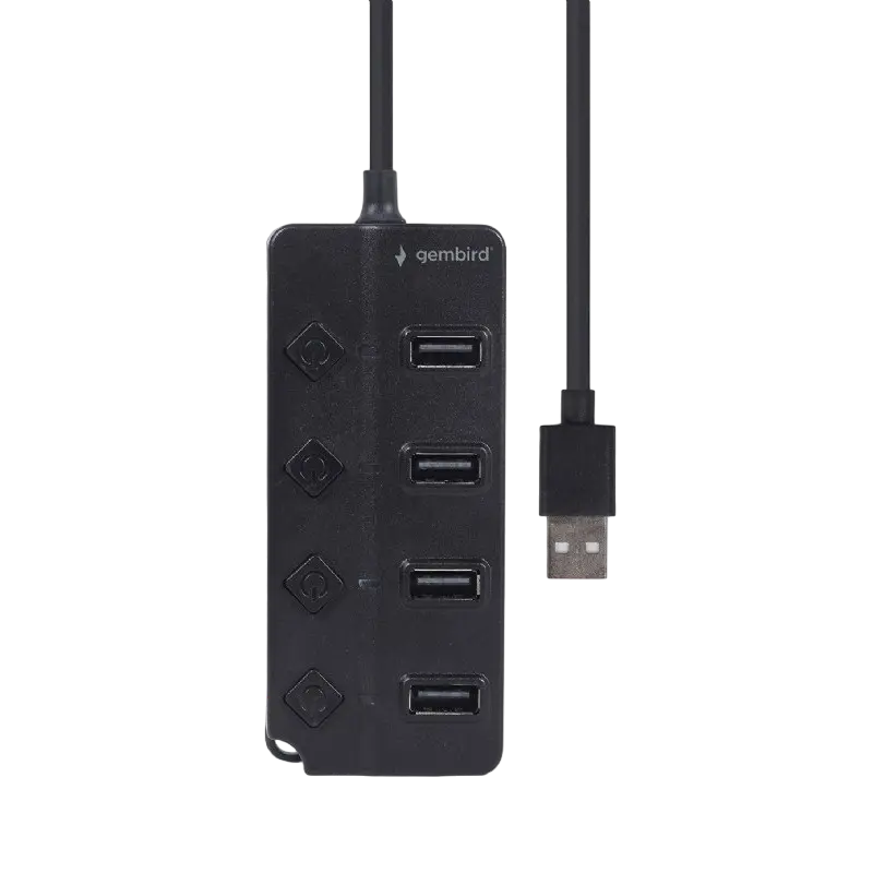 USB-концентратор Gembird UHB-U2P4P-01 Черный