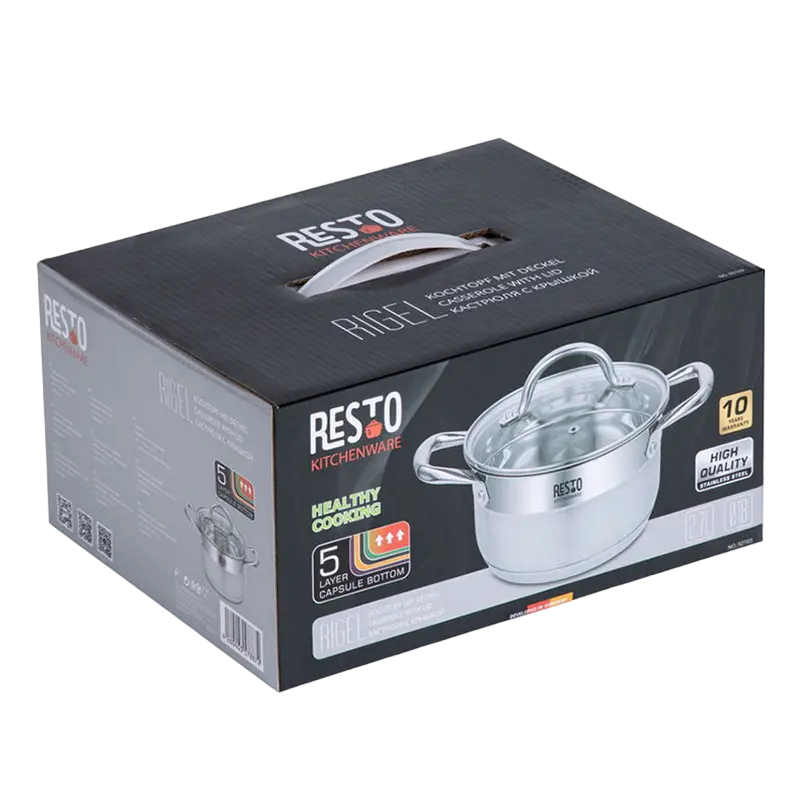 Кастрюля RESTO Rigel RIGEL Нержавеющая сталь