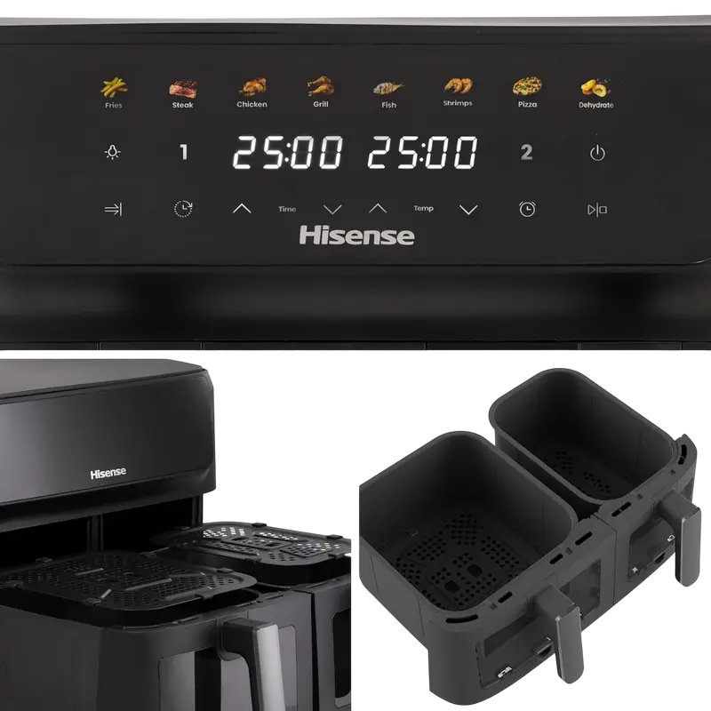 Аэрофритюрница Hisense HAF2700DCD Черный