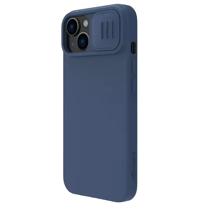 Чехол Nillkin Apple iPhone 15 Plus CamShield Silky Silicone CamShield Silky Темно-синий