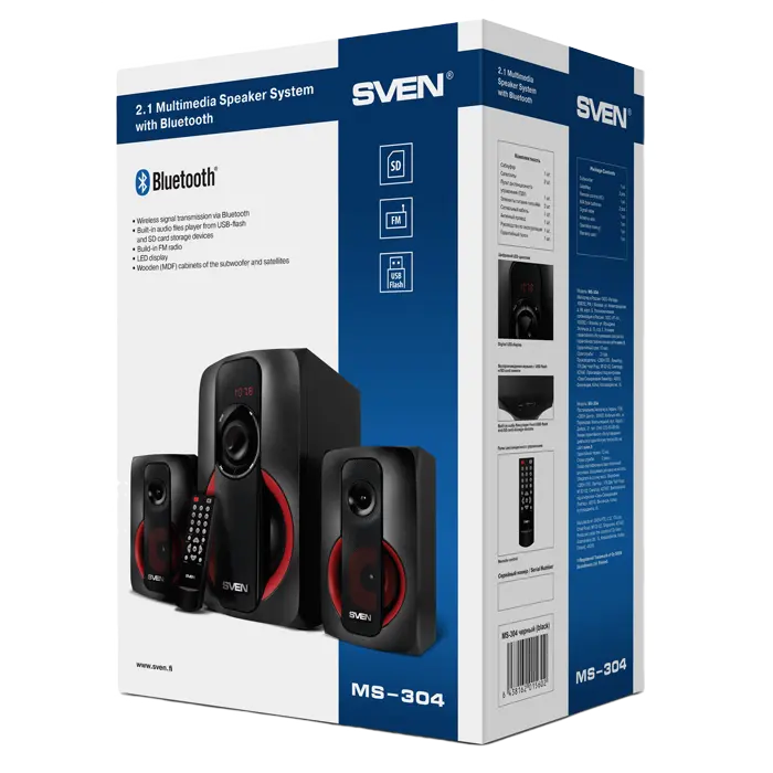 Компьютерные колонки SVEN MS-304 Красный