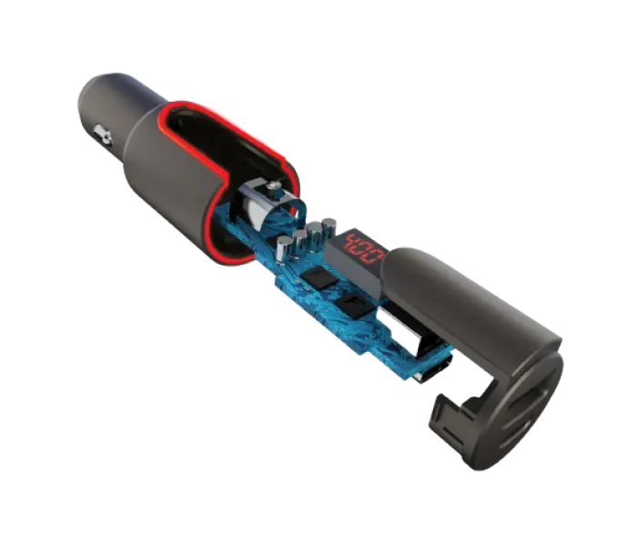 Автомобильное зарядное устройство Forever QC3.0+PD Серый