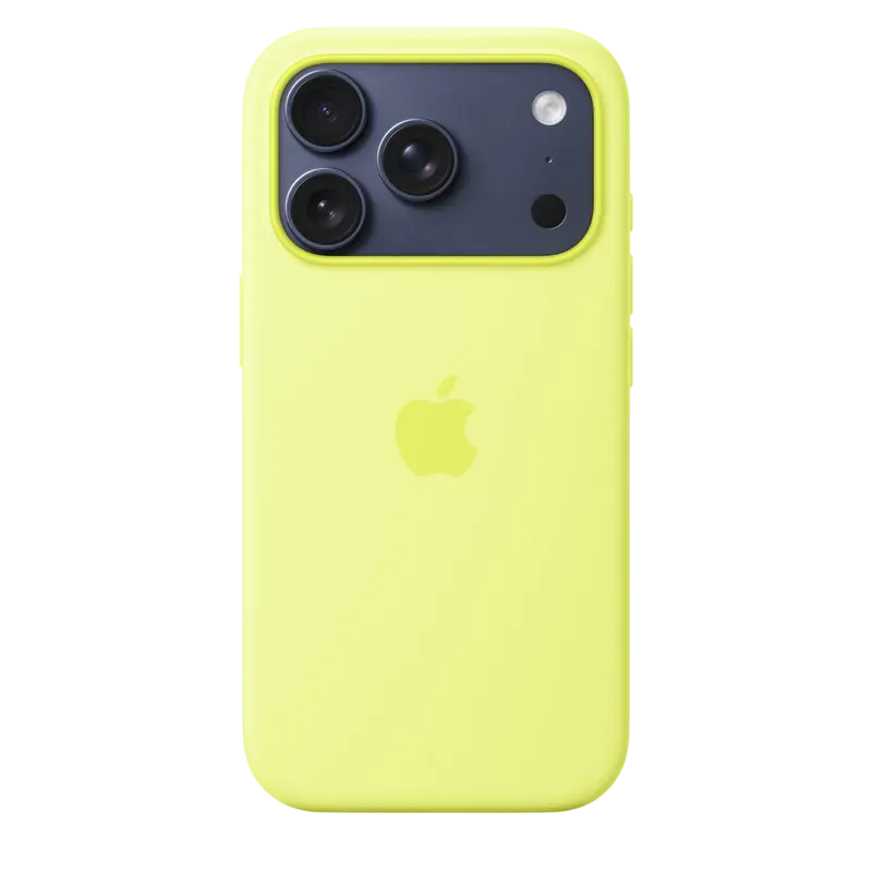 Чехол Apple iPhone 17 Pro Silicone Case with MagSafe A3559 Silicone Case with MagSafe Neon Yellow