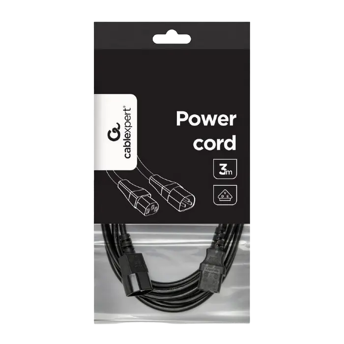 Шнур питания Cablexpert PC-189-VDE-3M Черный