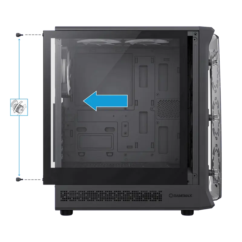 Carcasă PC Gamemax STARLIGHT 2 AB Midi-Tower Negru