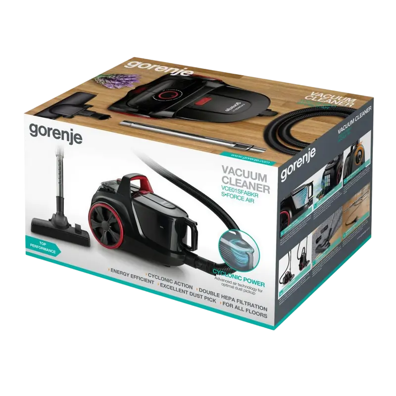 Пылесос Gorenje VCE01SFABKR Черный