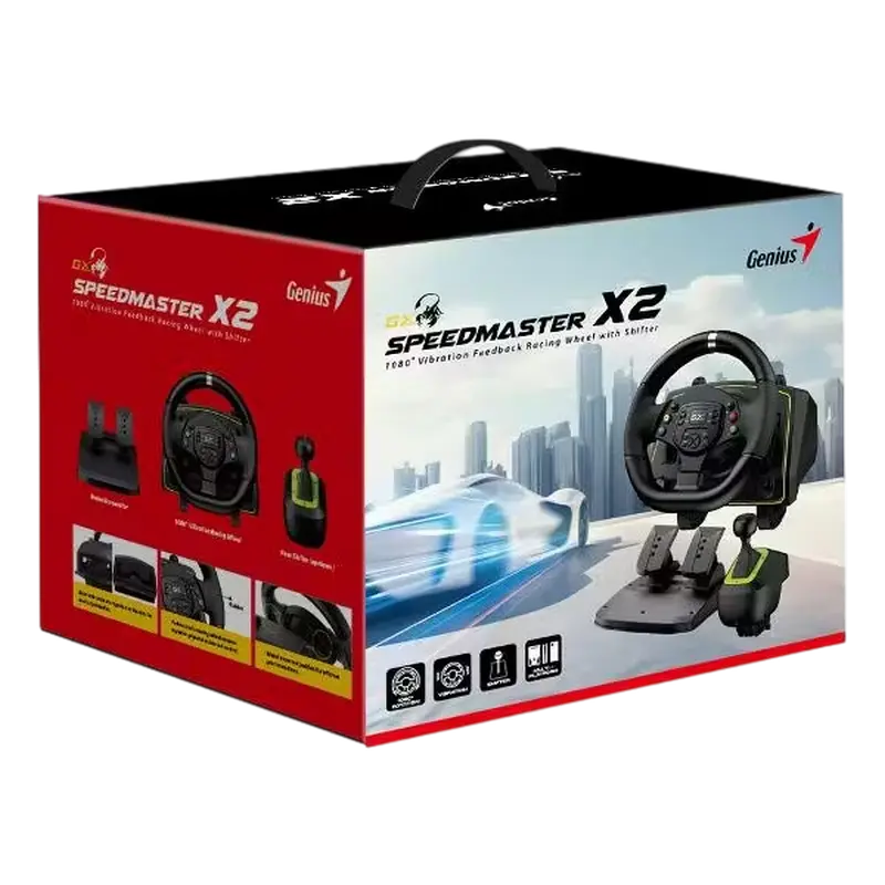 Игровой руль Genius SpeedMaster X2 Чёрный