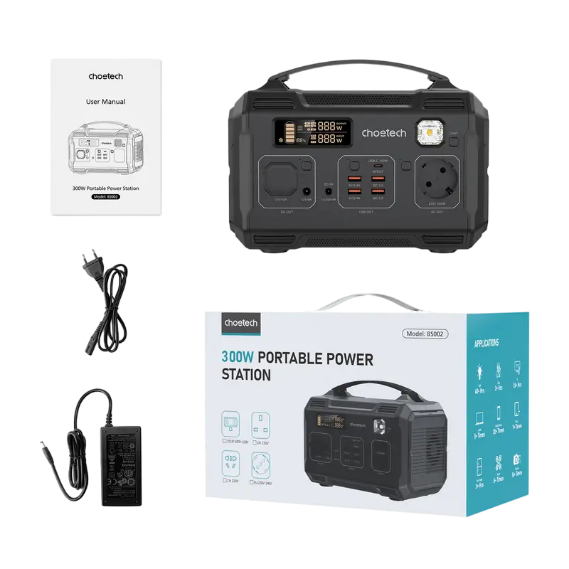 Centrală de încărcare Choetech BS002 Negru