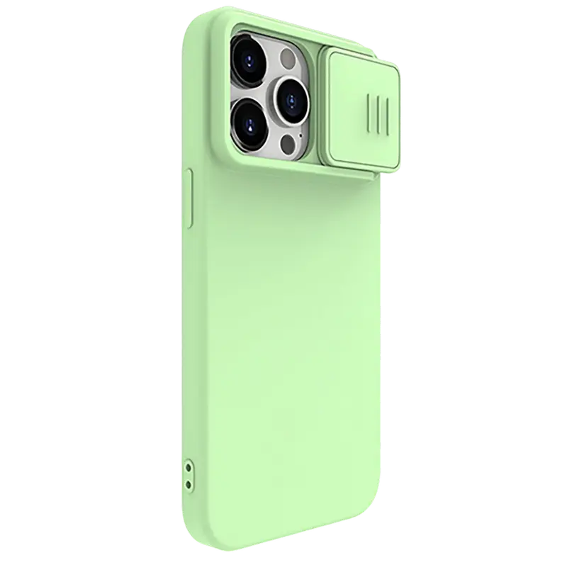 Чехол Nillkin Apple iPhone 15 Pro Max CamShield Silky Silicone CamShield Silky Mint Green