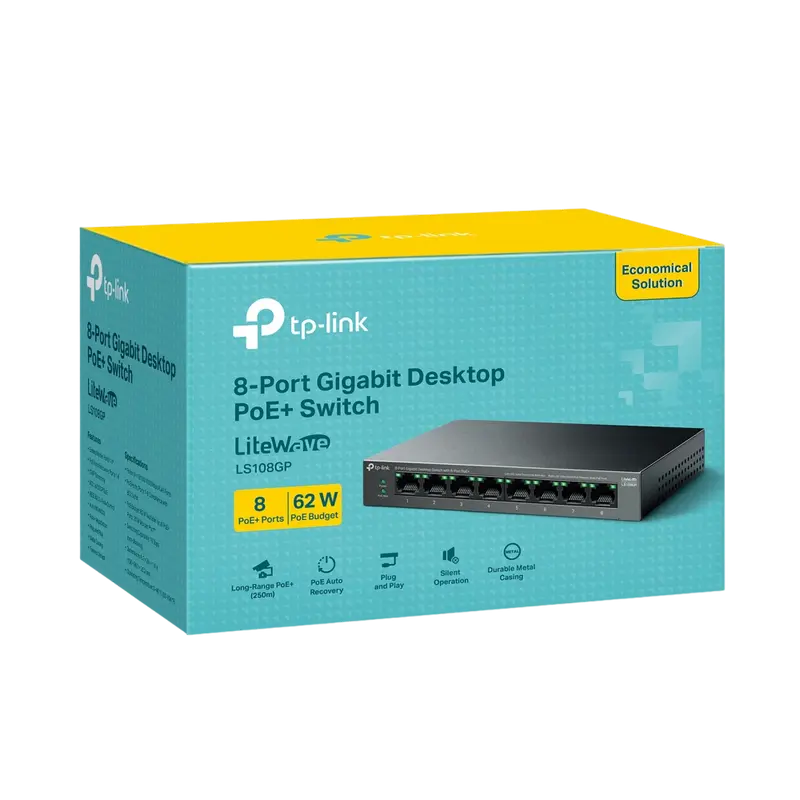 PoE коммутатор TP-LINK Desktop Switch Серый