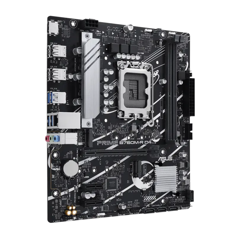 Материнская плата ASUS PRIME B760M-R D4 LGA1700 Micro-ATX