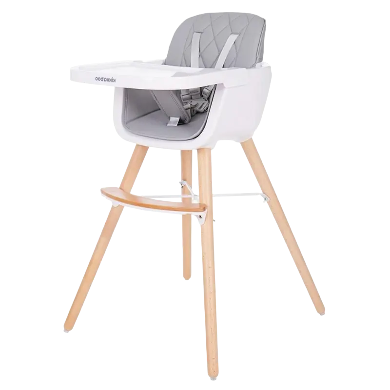 Scaun de hrănire Kikka Boo Woody Gri