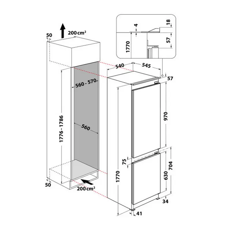Холодильник Whirlpool WHC18 T322 Белый