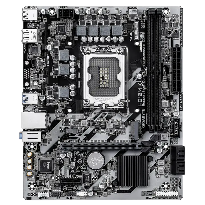 Материнская плата Gigabyte H810M K, LGA1851, Intel H810, Micro-ATX