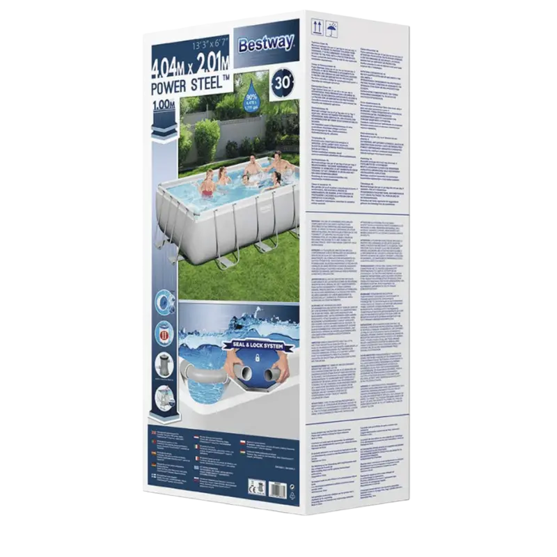 Каркасный бассейн Bestway Power Steel Серый