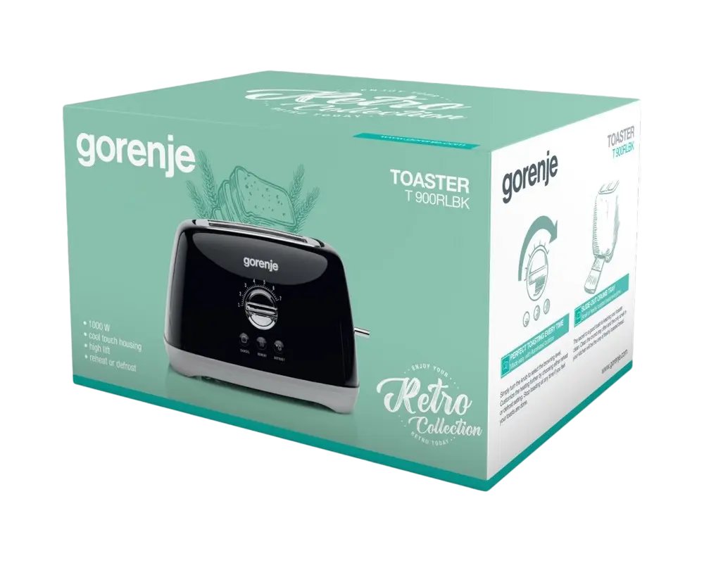 Тостер Gorenje Retro Collection Чёрный