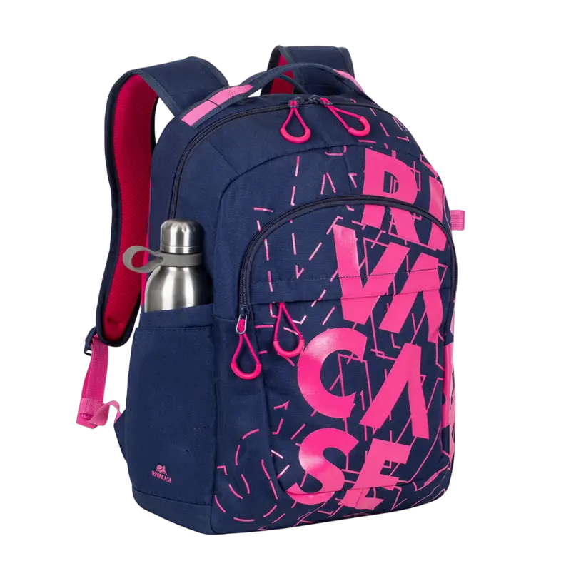 Повседневный рюкзак Rivacase Heide Темно-синий/Розовый