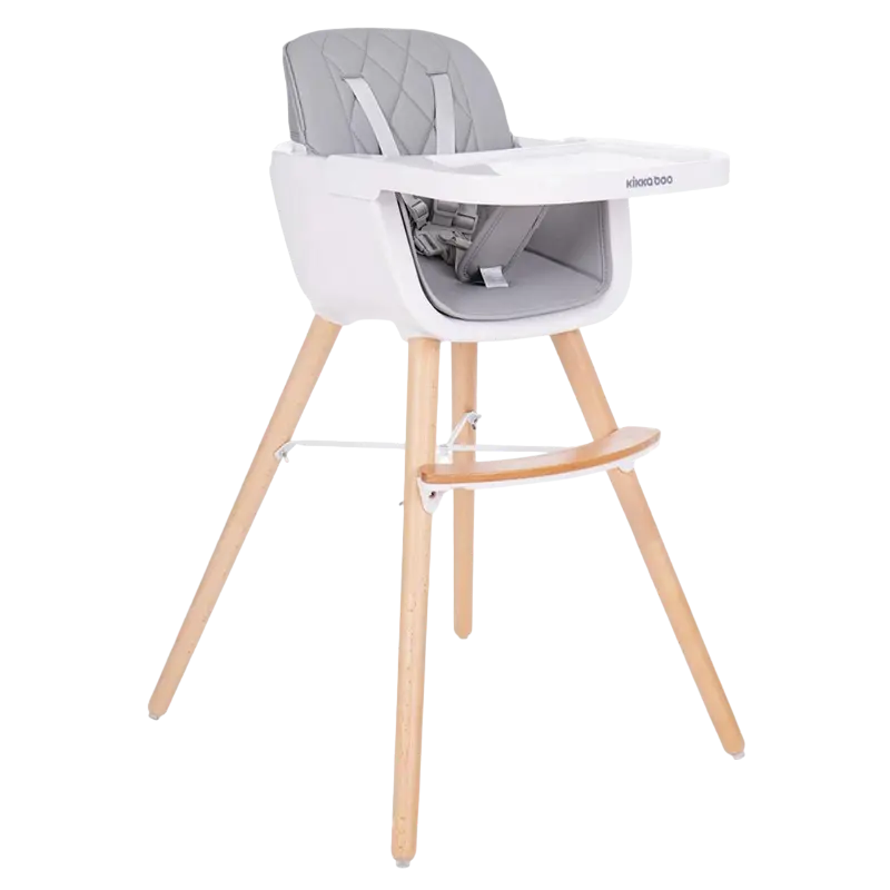 Scaun de hrănire Kikka Boo Woody Gri