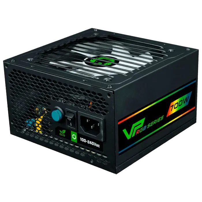 Tip Блок питания для компьютеров Gamemax VP-700-RGB-M ATX Черный